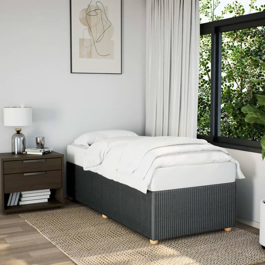 Bedframe stof donkergrijs 80x200 cm