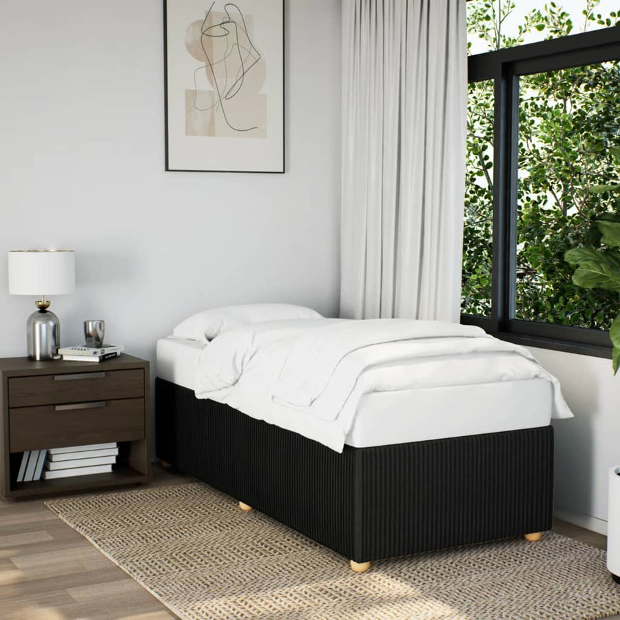 Bedframe stof zwart 80x200 cm