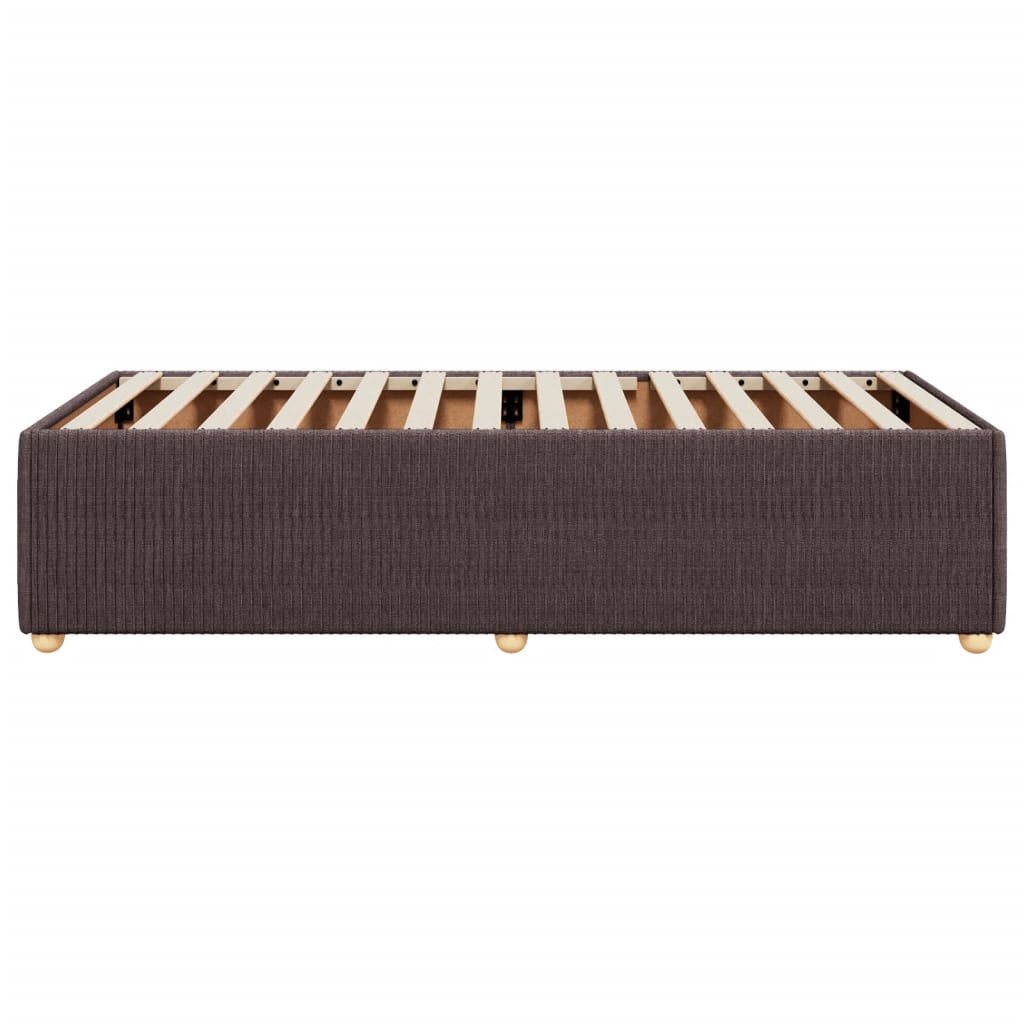 Bedframe stof donkerbruin 80x200 cm