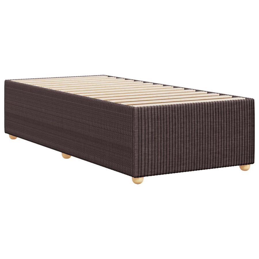 Bedframe stof donkerbruin 80x200 cm