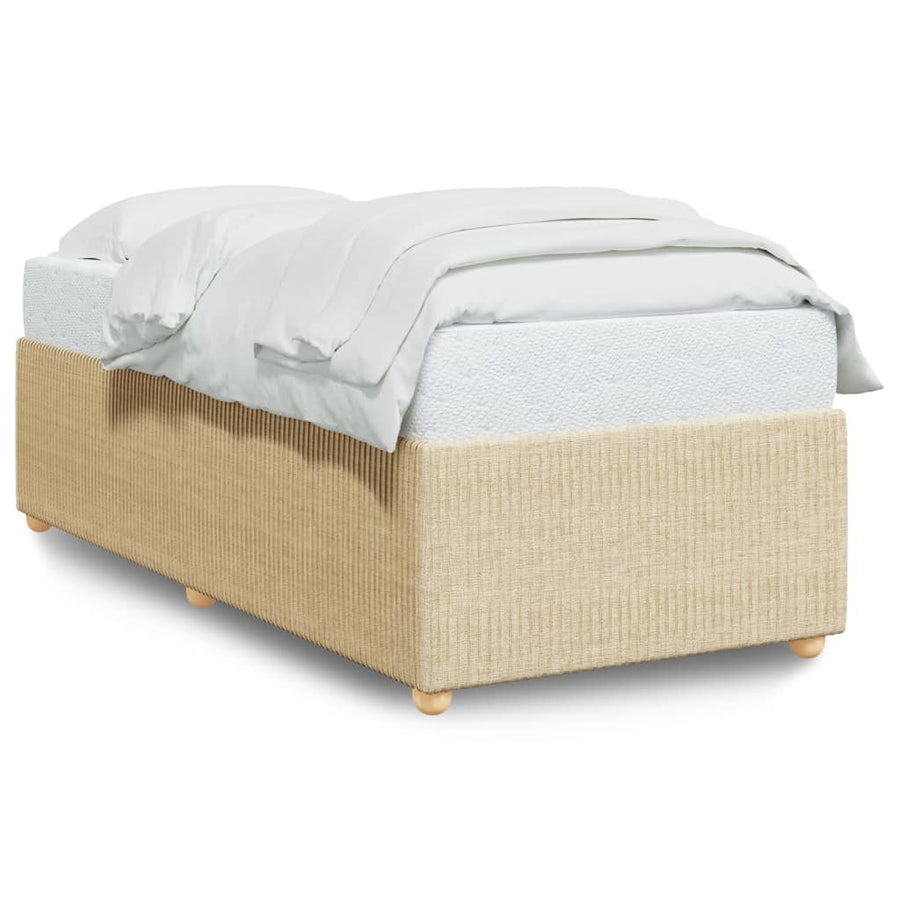 Bedframe stof crème 80x200 cm
