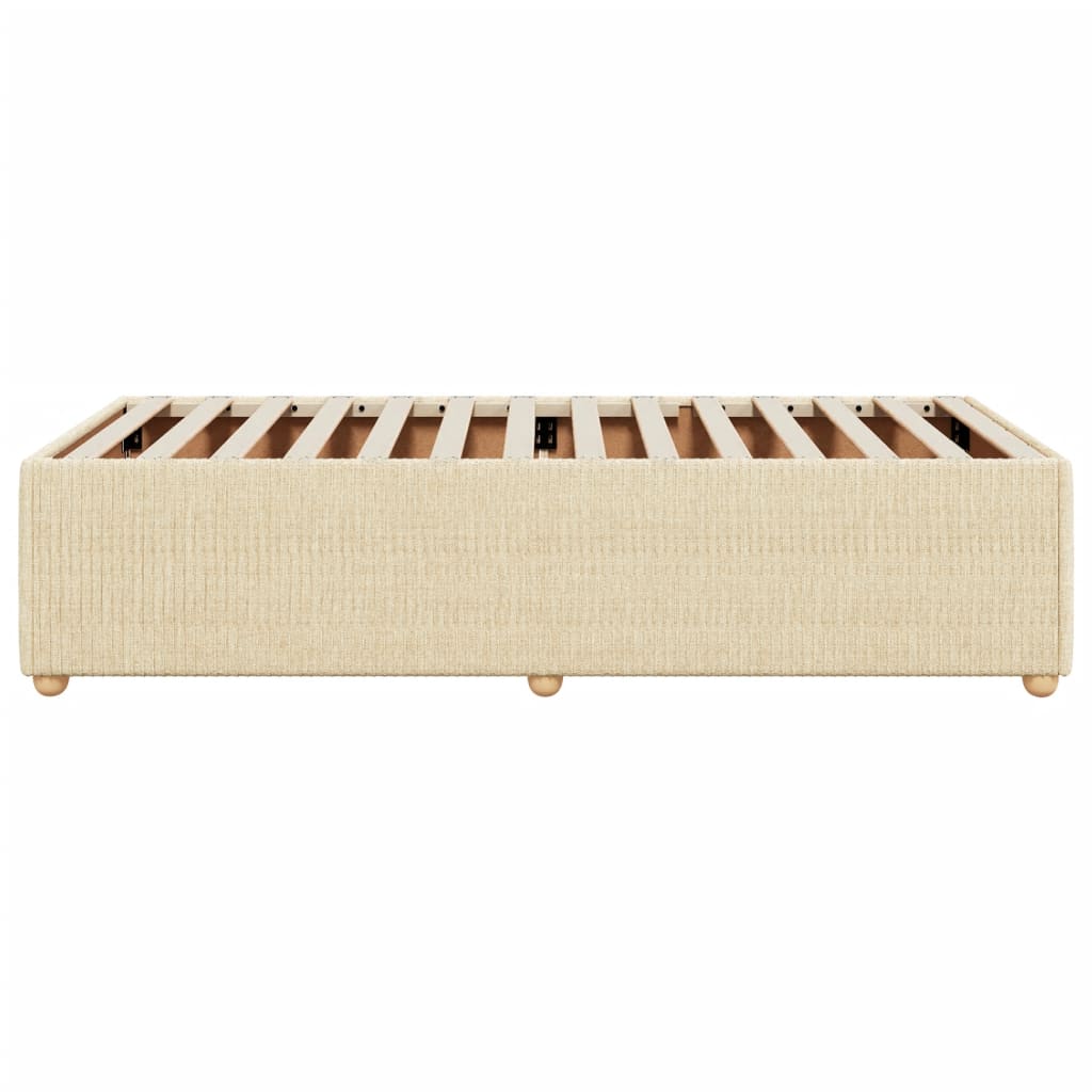 Bedframe stof crème 80x200 cm