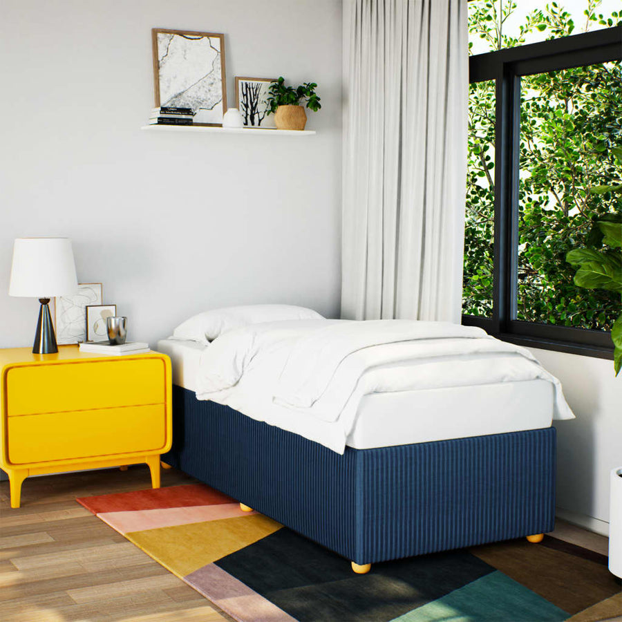 Bedframe stof blauw 80x200 cm
