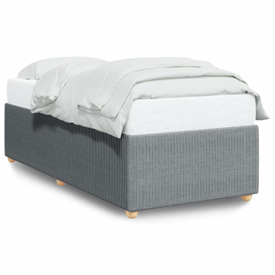 Bedframe stof lichtgrijs 90x190 cm