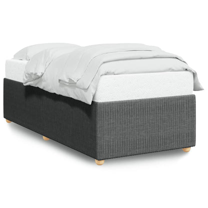 Bedframe stof donkergrijs 90x190 cm