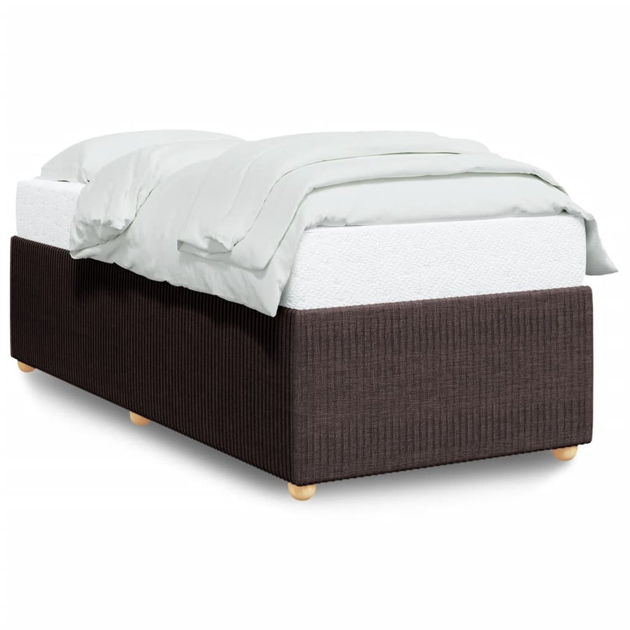 Bedframe stof donkerbruin 90x190 cm