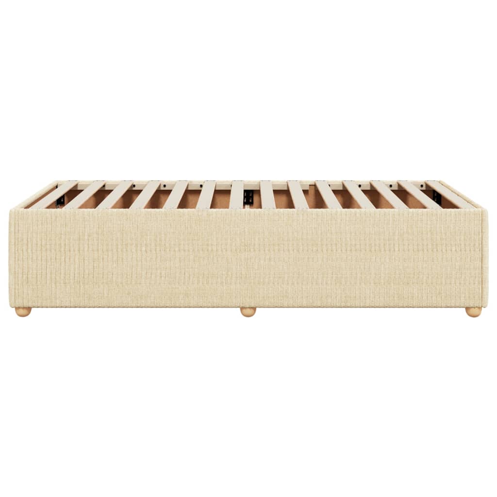 Bedframe stof crèmekleurig 90x190 cm