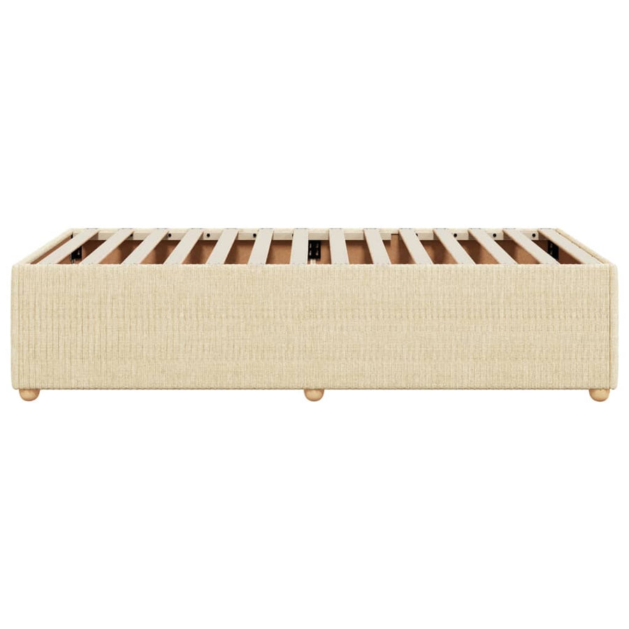 Bedframe stof crèmekleurig 90x190 cm