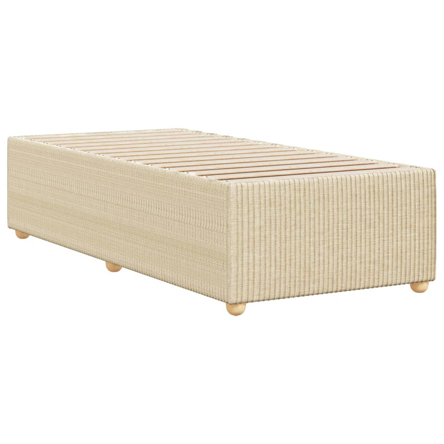 Bedframe stof crèmekleurig 90x190 cm