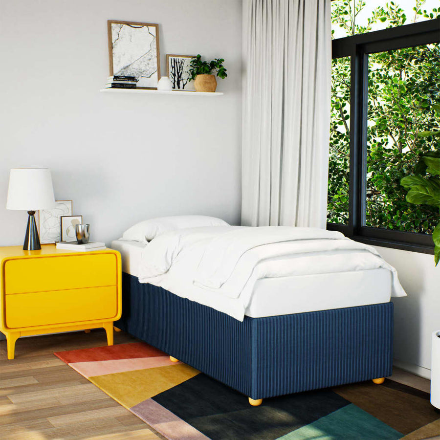 Bedframe stof blauw 90x190 cm