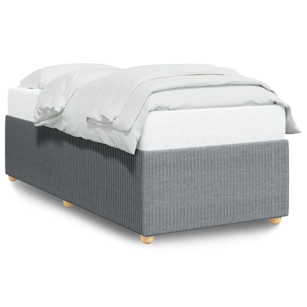 Bedframe stof lichtgrijs 90x200 cm