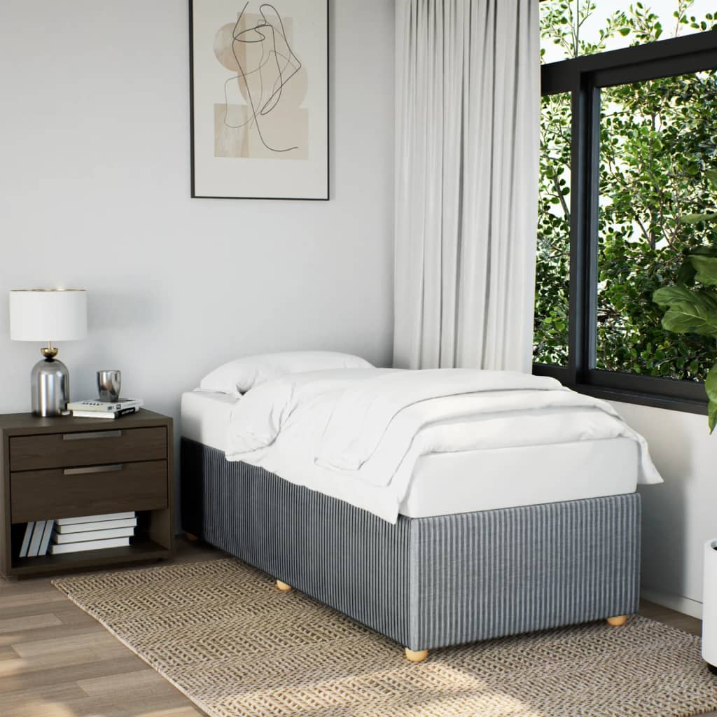 Bedframe stof lichtgrijs 90x200 cm