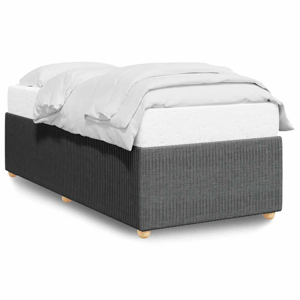 Bedframe zonder matras 90x200 cm stof donkergrijs