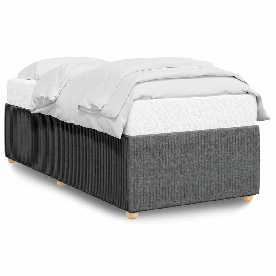Bedframe zonder matras 90x200 cm stof donkergrijs