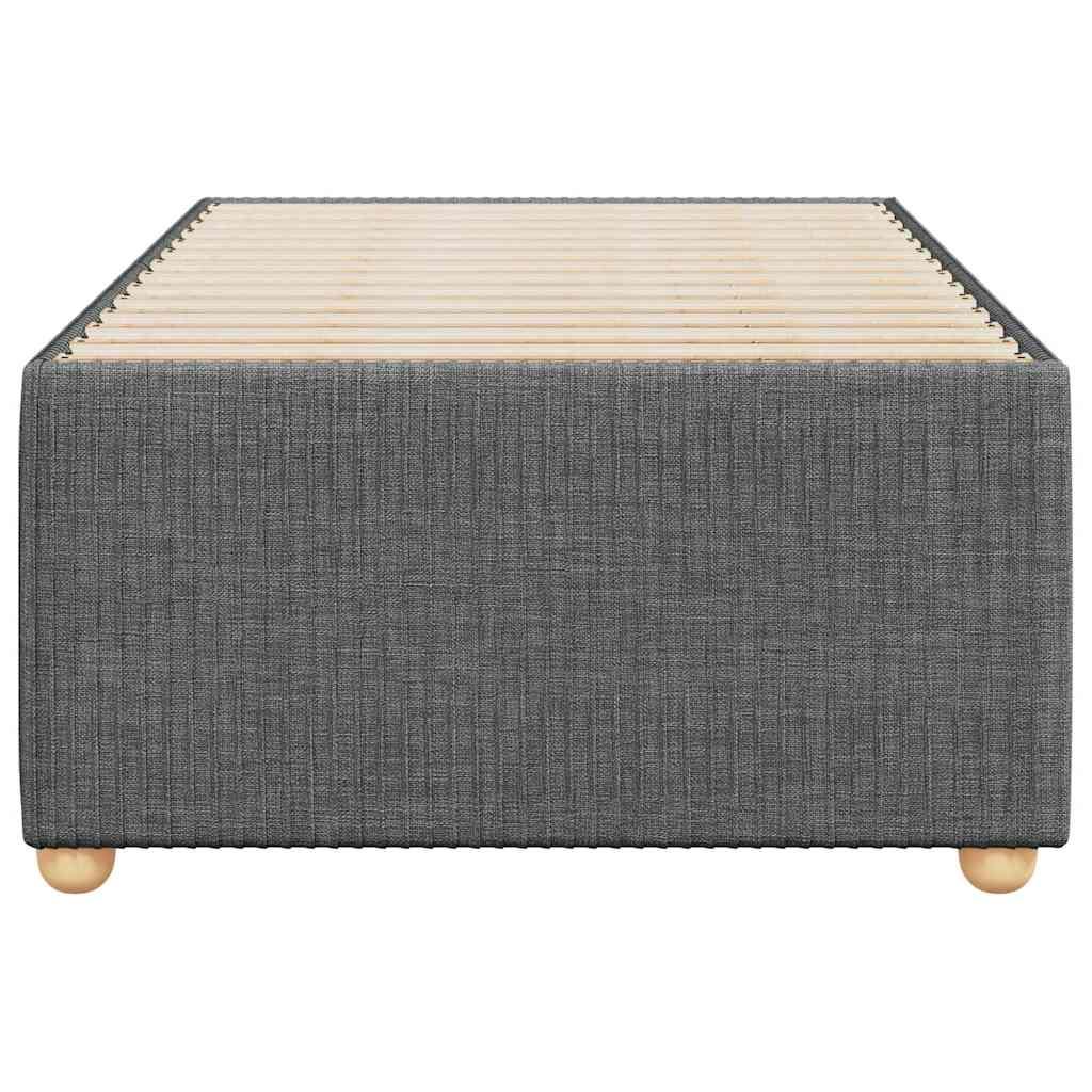 Bedframe zonder matras 90x200 cm stof donkergrijs