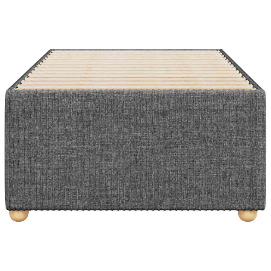 Bedframe zonder matras 90x200 cm stof donkergrijs