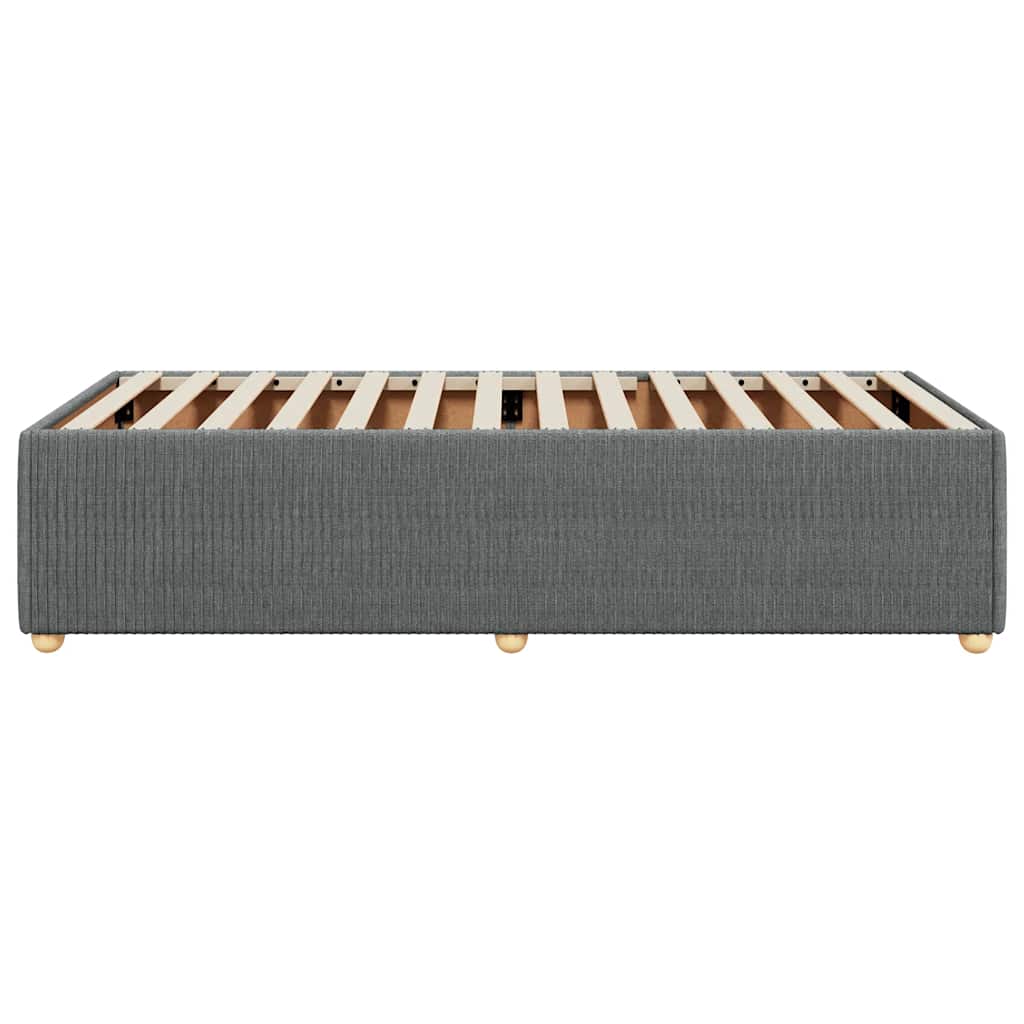 Bedframe zonder matras 90x200 cm stof donkergrijs