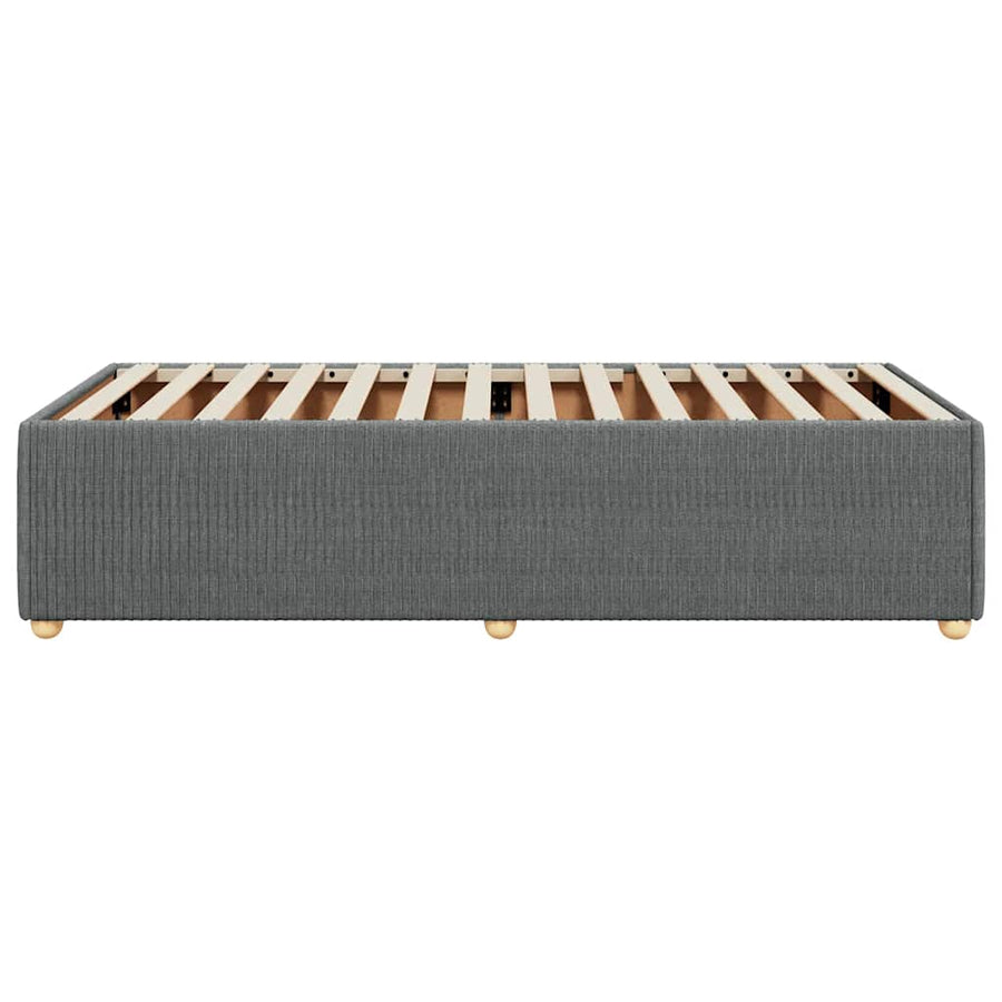Bedframe zonder matras 90x200 cm stof donkergrijs