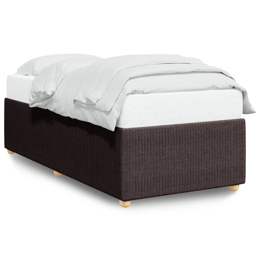 Bedframe stof donkerbruin 90x200 cm