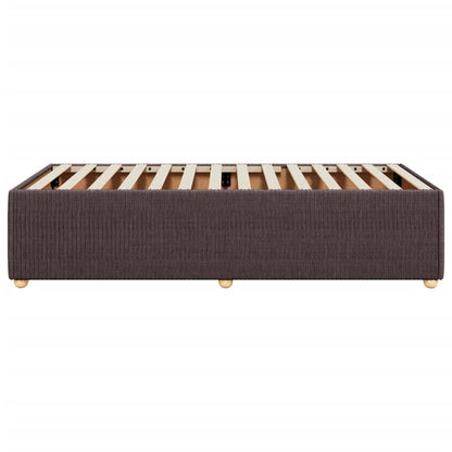 Bedframe stof donkerbruin 90x200 cm