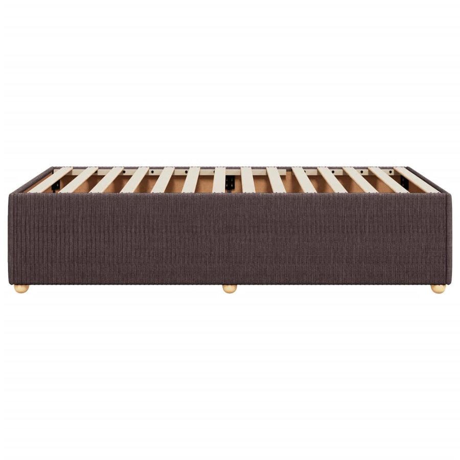 Bedframe stof donkerbruin 90x200 cm