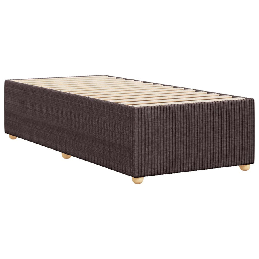 Bedframe stof donkerbruin 90x200 cm