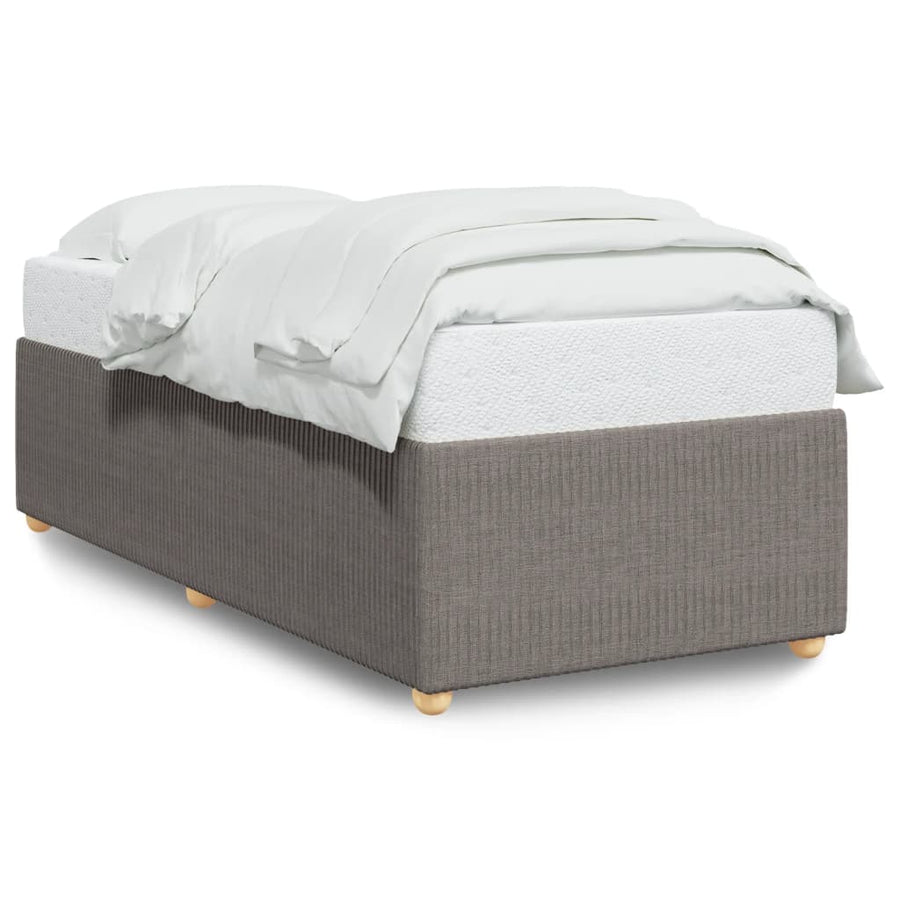Bedframe stof taupe 90x200 cm