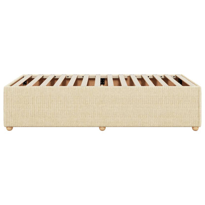 Bedframe stof crèmekleurig 90x200 cm