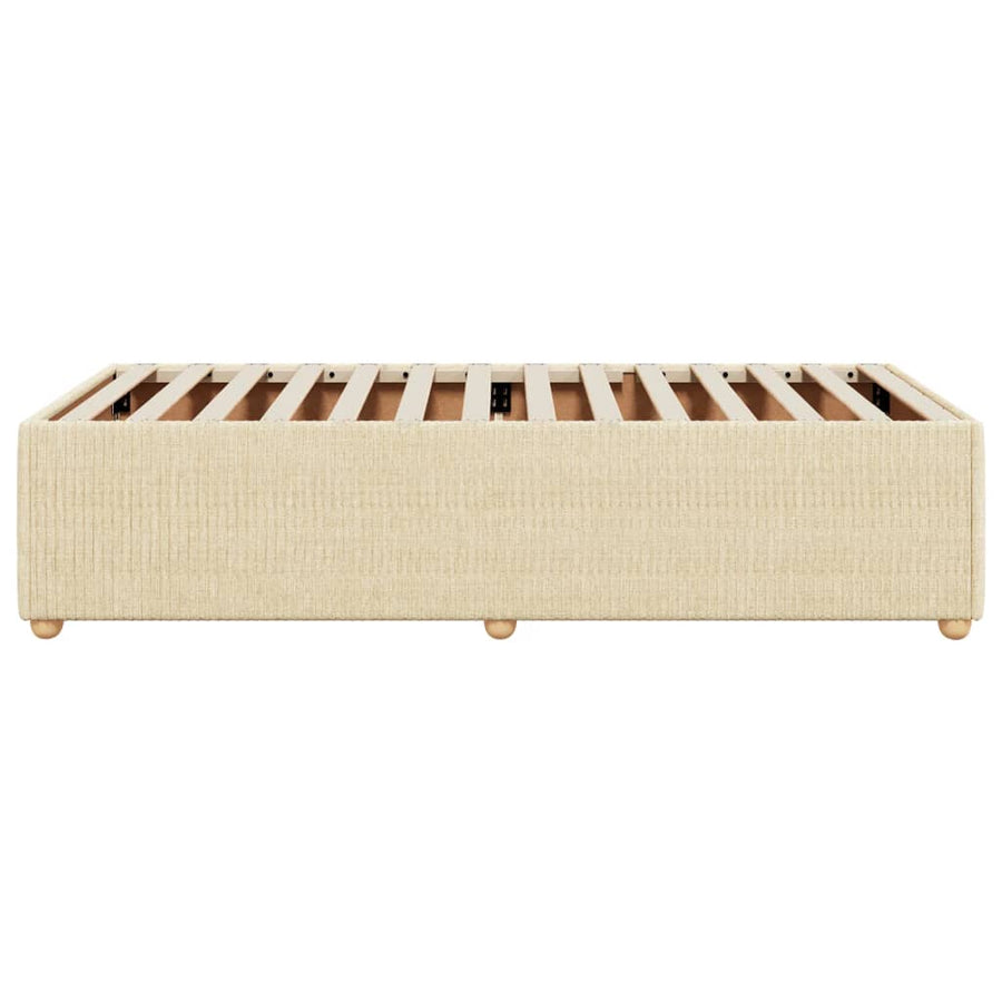 Bedframe stof crèmekleurig 90x200 cm