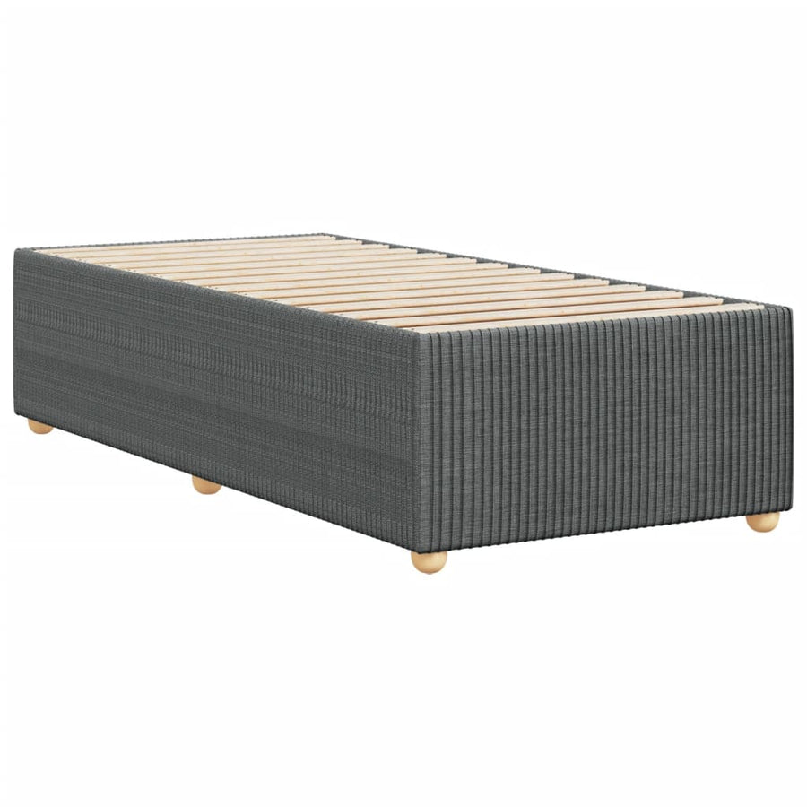 Bedframe stof donkergrijs 100x200 cm