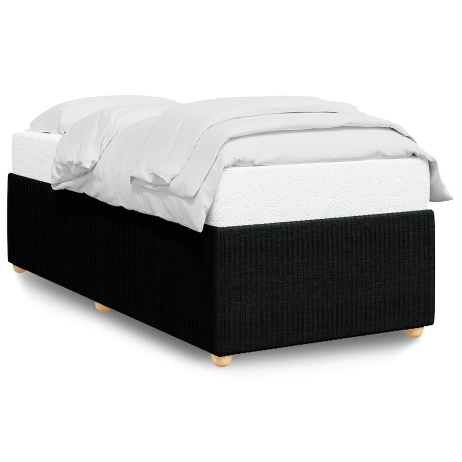 Bedframe stof zwart 100x200 cm