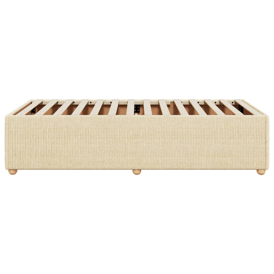Bedframe stof crèmekleurig 100x200 cm
