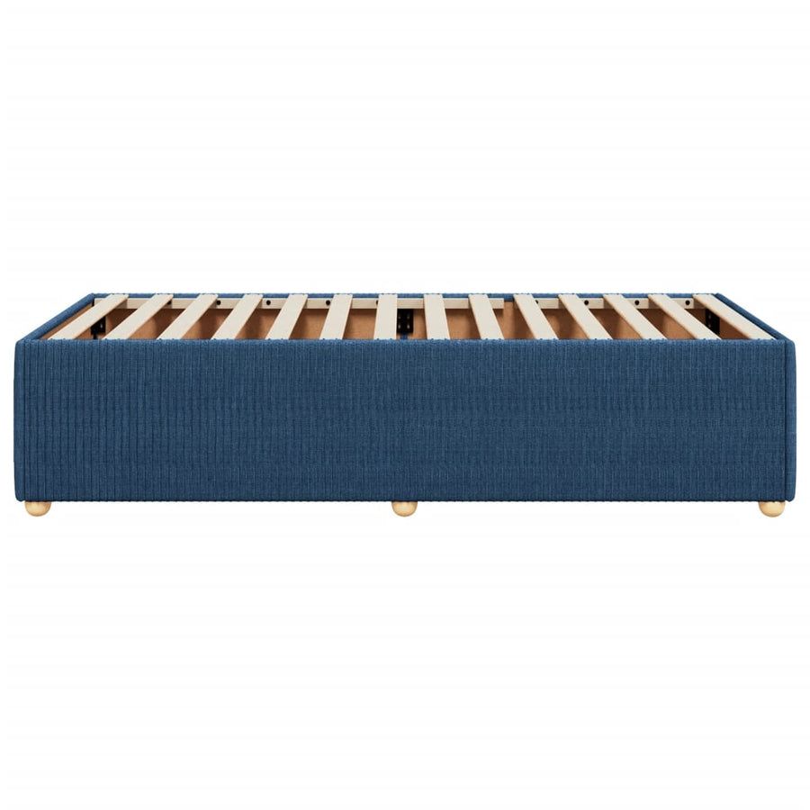Bedframe stof blauw 100x200 cm