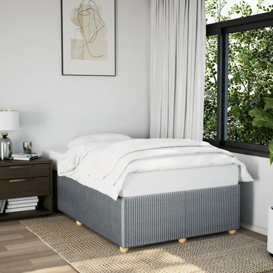 Bedframe stof lichtgrijs 120x190 cm