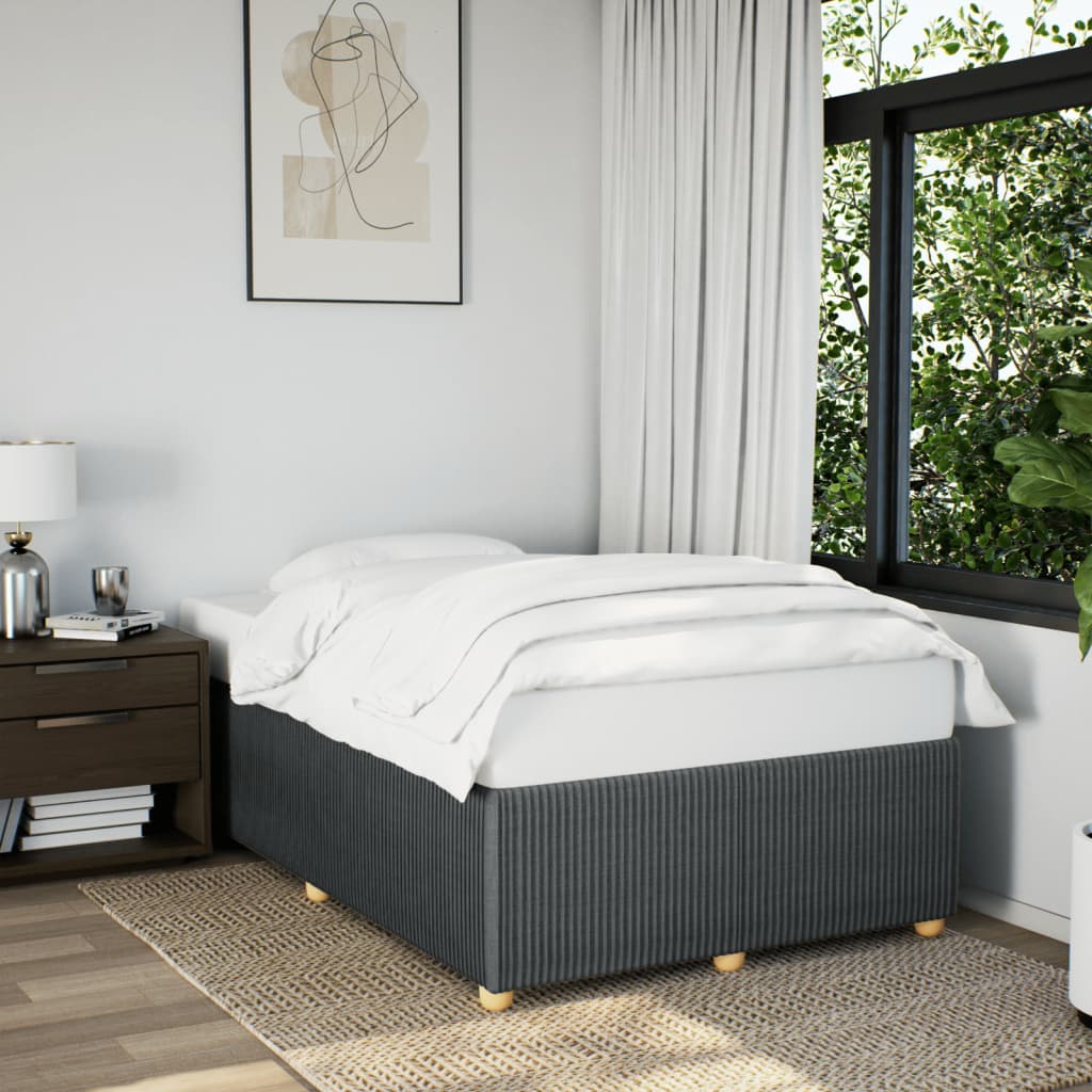 Bedframe stof donkergrijs 120x190 cm
