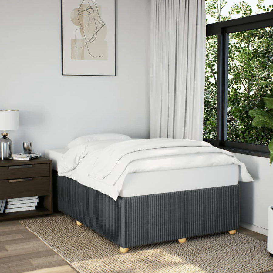 Bedframe stof donkergrijs 120x200 cm
