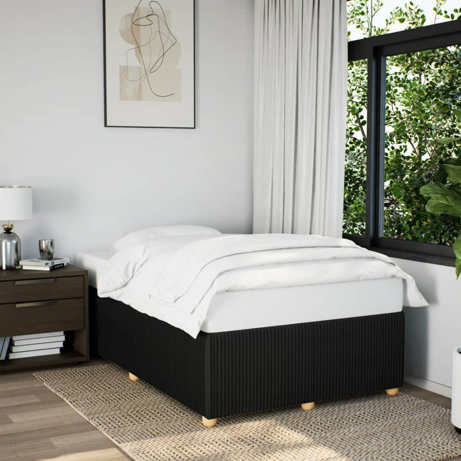 Bedframe stof zwart 120x200 cm
