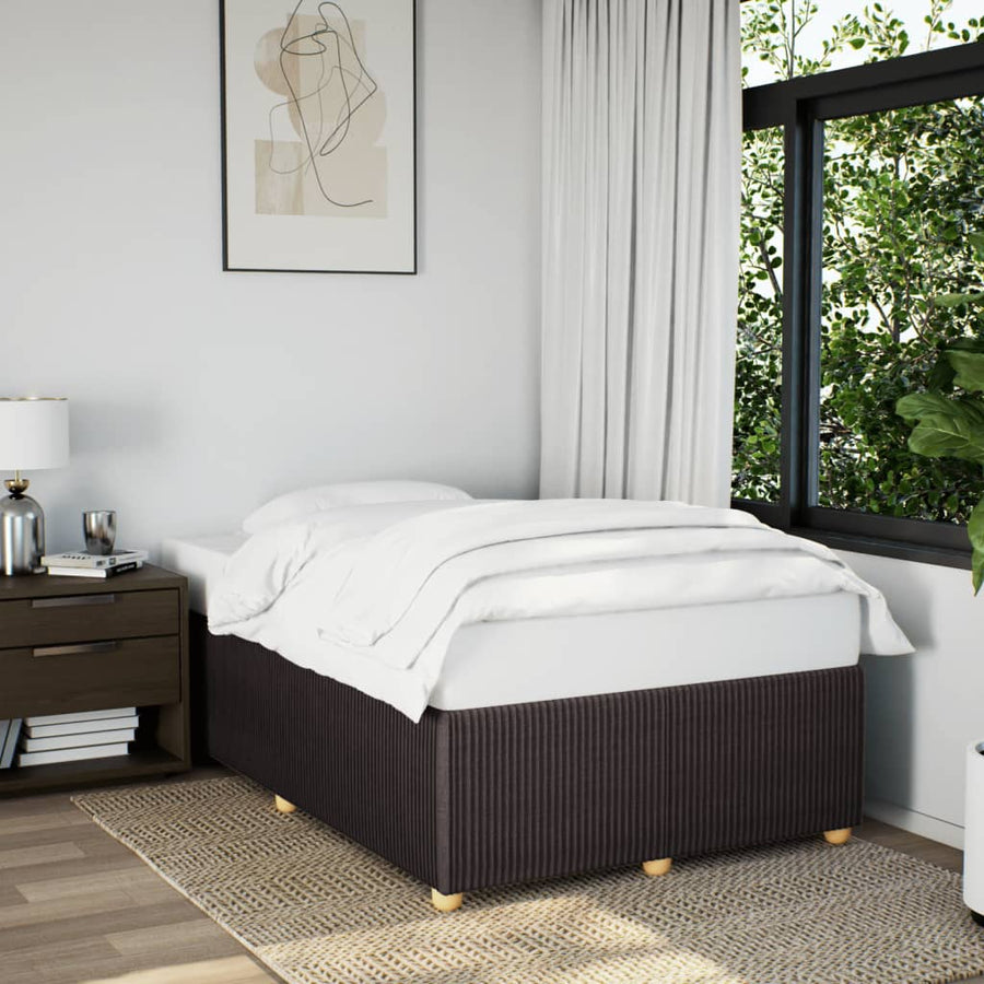 Bedframe stof donkerbruin 120x200 cm