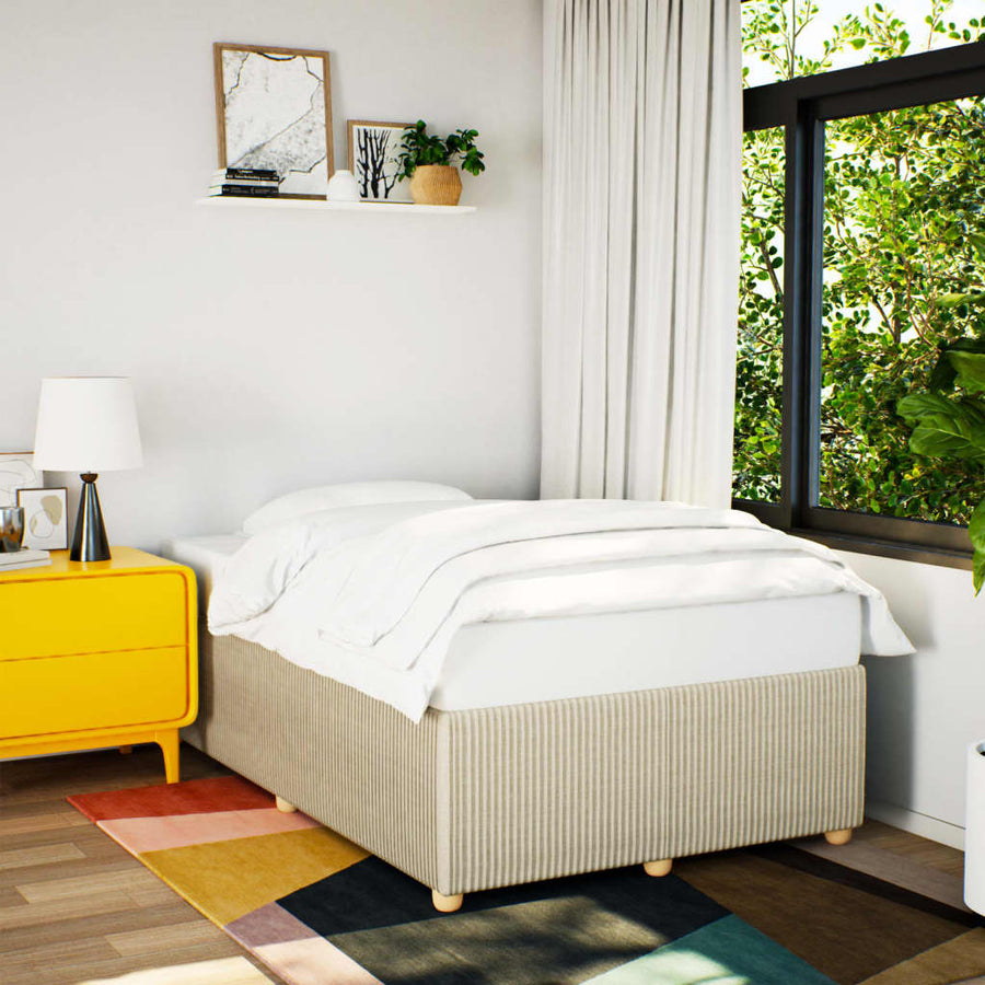 Bedframe stof crèmekleurig 120x200 cm