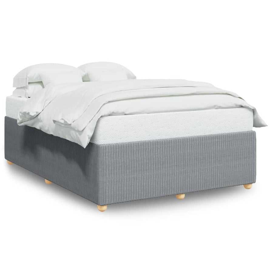 Bedframe zonder matras stof lichtgrijs 140x190 cm