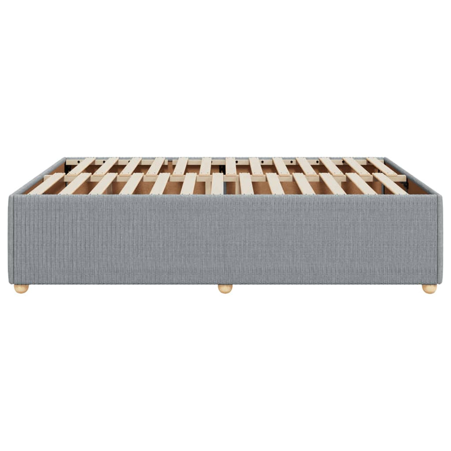 Bedframe zonder matras stof lichtgrijs 140x190 cm