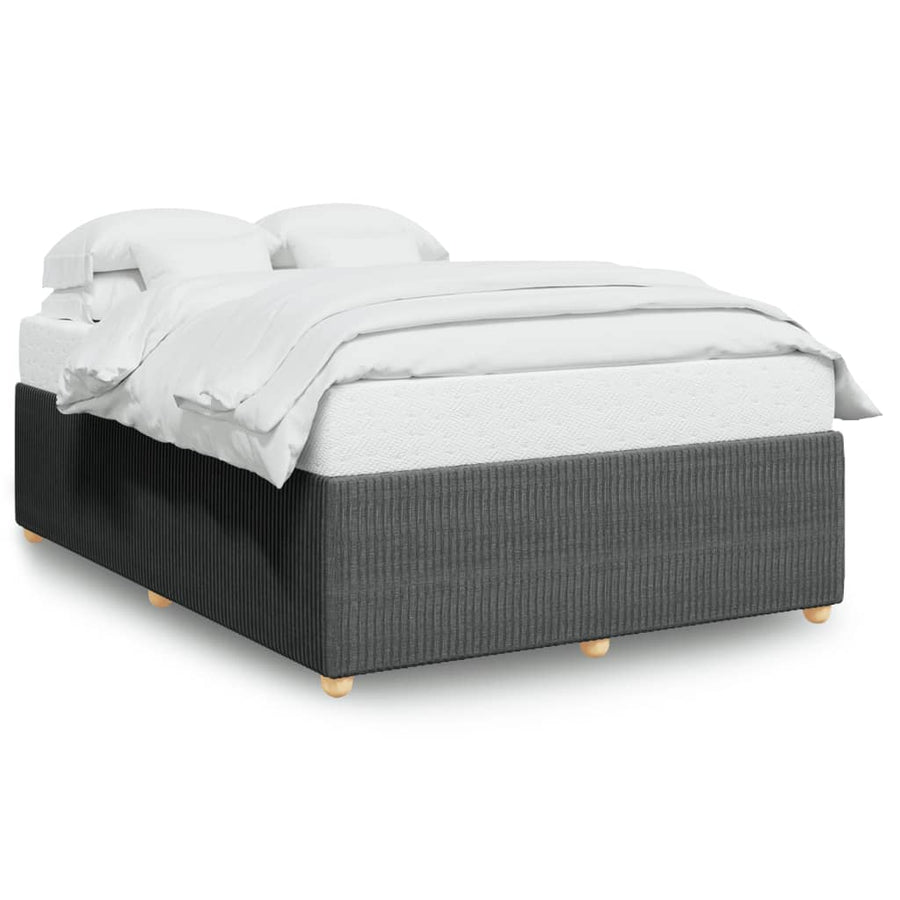 Bedframe zonder matras stof donkergrijs 140x190 cm