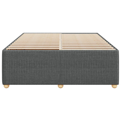 Bedframe zonder matras stof donkergrijs 140x190 cm