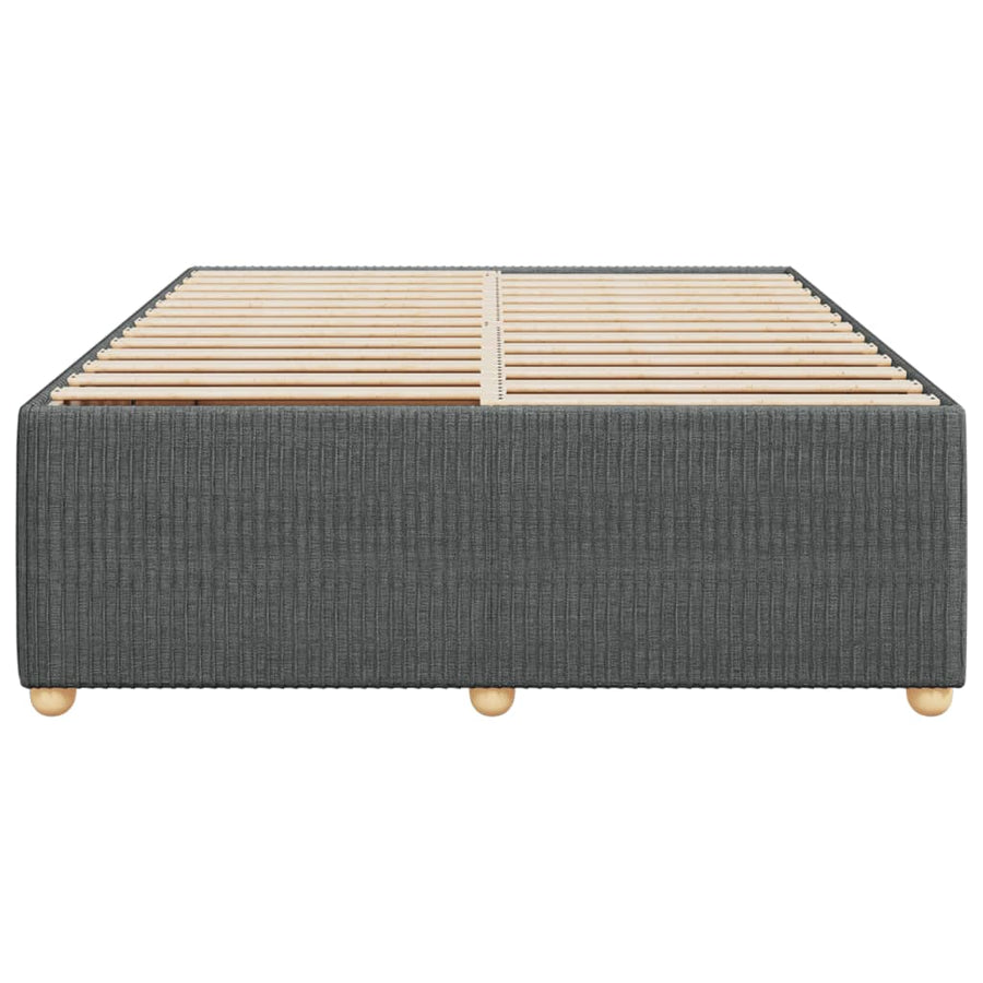 Bedframe zonder matras stof donkergrijs 140x190 cm