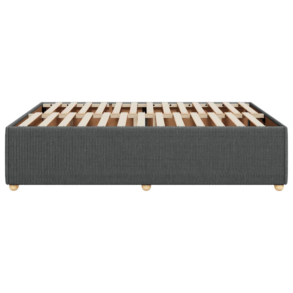 Bedframe zonder matras stof donkergrijs 140x190 cm