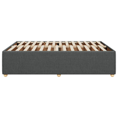 Bedframe zonder matras stof donkergrijs 140x190 cm