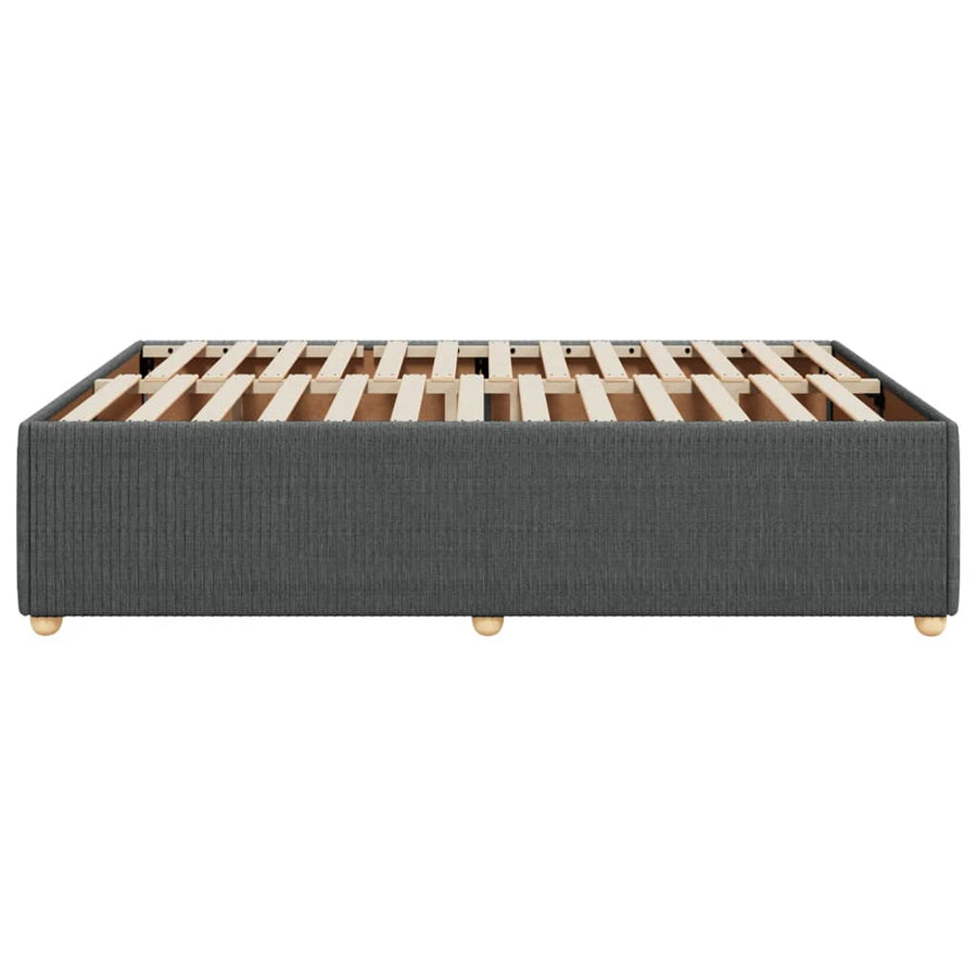 Bedframe zonder matras stof donkergrijs 140x190 cm