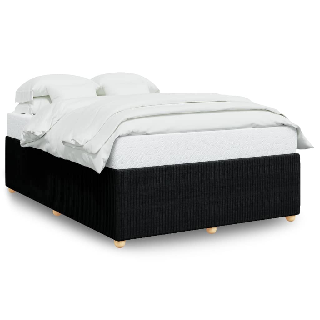 Bedframe zonder matras stof zwart 140x190 cm