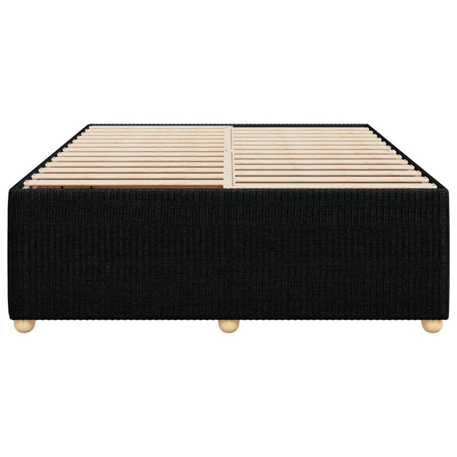 Bedframe zonder matras stof zwart 140x190 cm