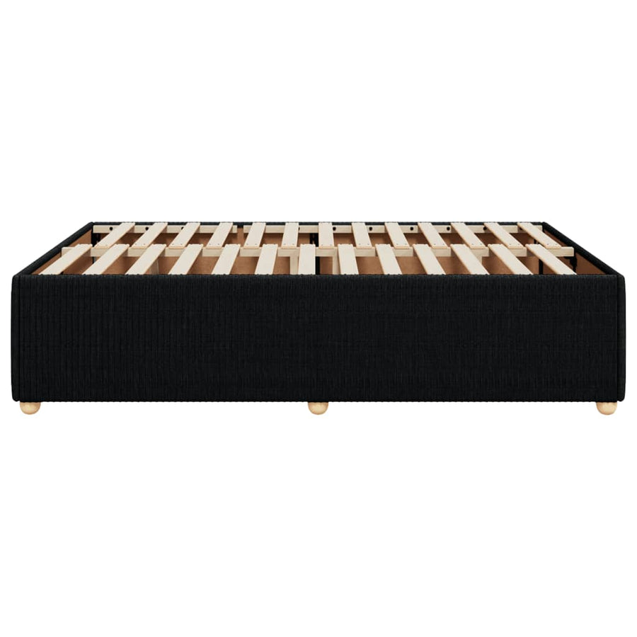 Bedframe zonder matras stof zwart 140x190 cm